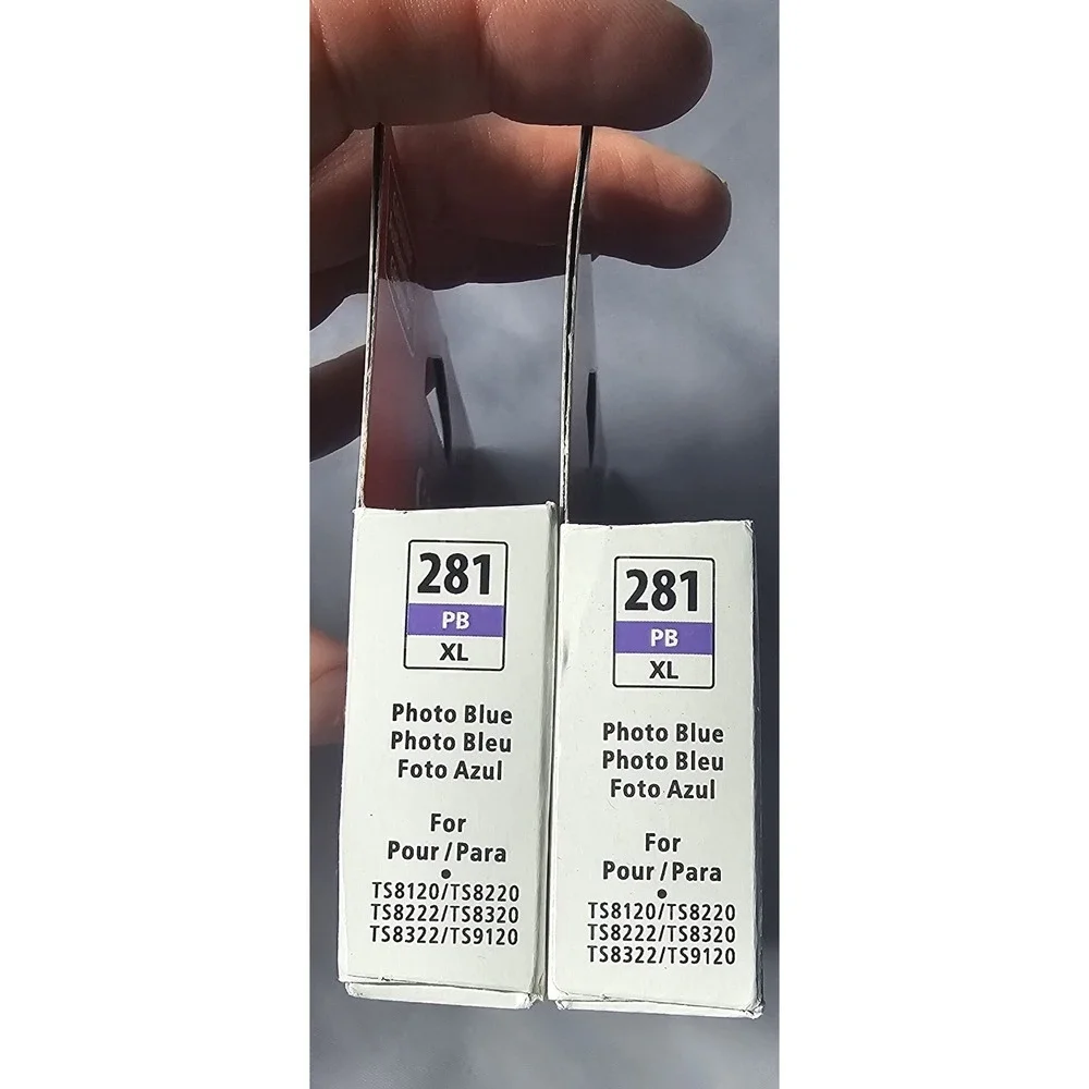 New 2 Boxes Canon Pixma CLI-281 XL PB High Yield Ink Photo Blue 8.3ml